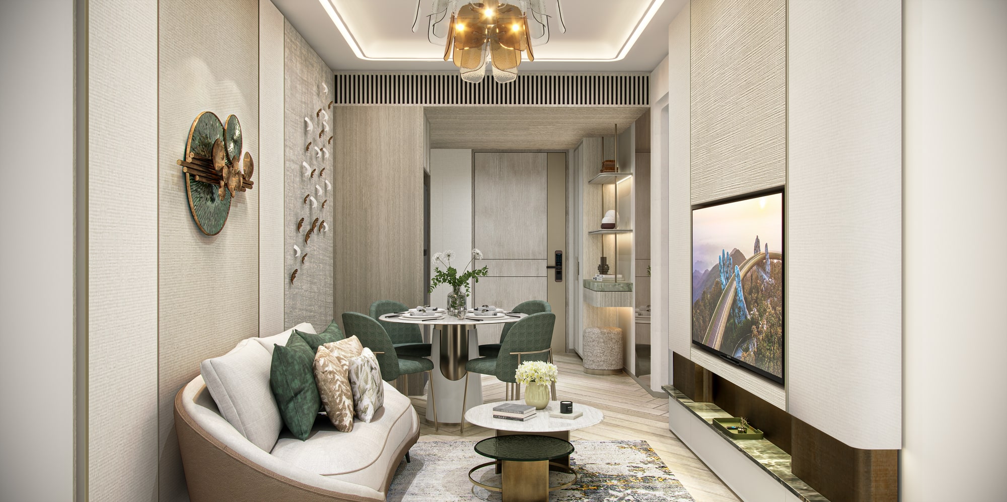 Mặt bằng Chung cư Galia Hanoi – Mặt bằng căn hộ chi tiết 39 1PN-D-LIVING ROOM Chung cư Galia Hà Nội