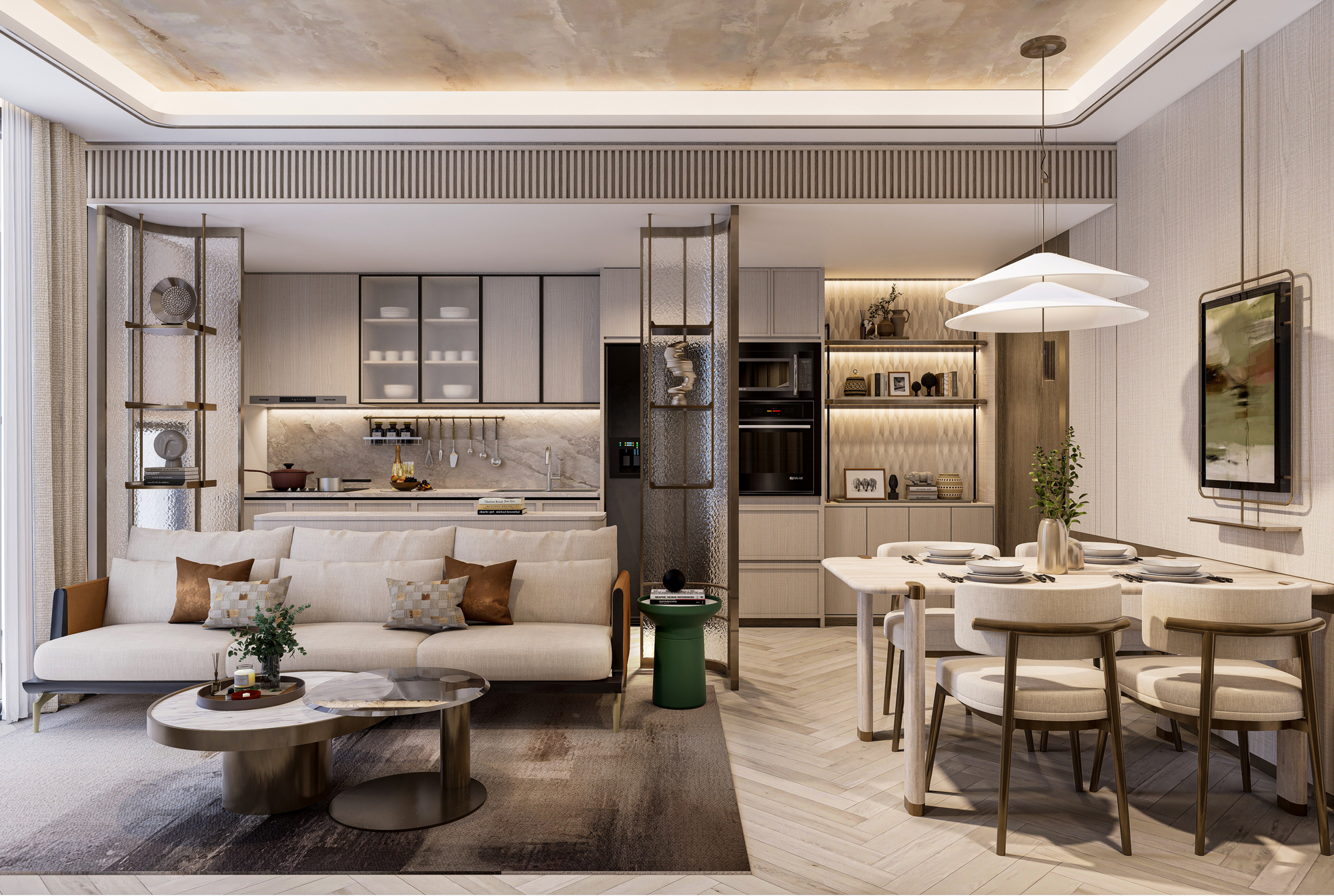 Chính sách bán hàng Chung cư Galia Hanoi – Ưu đãi hấp dẫn cho nhà đầu tư 23 2PN-E_Living Room 1 Chung cư Galia Hà Nội