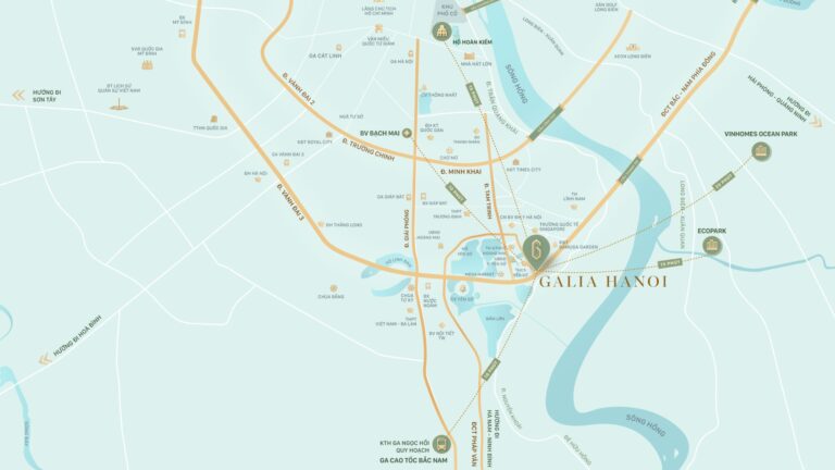 Galia Hà Nội sở hữu vị trí đắc địa ngay cửa ngõ phía Nam thủ đô – nơi giao thoa giữa trung tâm hành chính