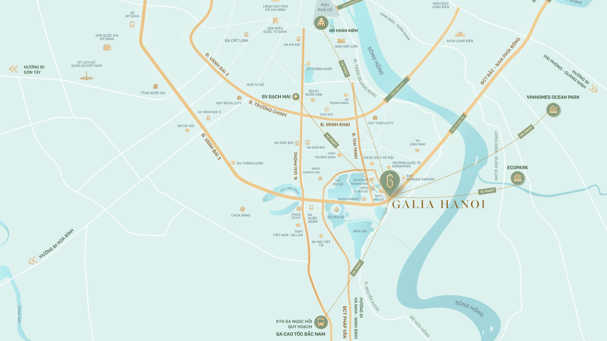 Vị trí Chung cư Galia Hanoi – Điểm giao thoa chiến lược phía Nam Thủ đô 22 Galia Hà Nội sở hữu vị trí đắc địa ngay cửa ngõ phía Nam thủ đô – nơi giao thoa giữa trung tâm hành chính